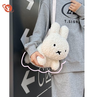 Yp. กระเป๋าสะพายไหล่ สะพายข้าง ลายตุ๊กตา Miffy น่ารัก แฟชั่นสไตล์ญี่ปุ่น