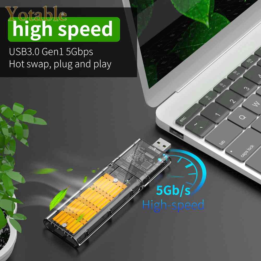 เคสฮาร์ดดิสก์ M2 SSD M.2 เป็น USB3.0 Gen 1 5Gbps SATA NGFF SSD