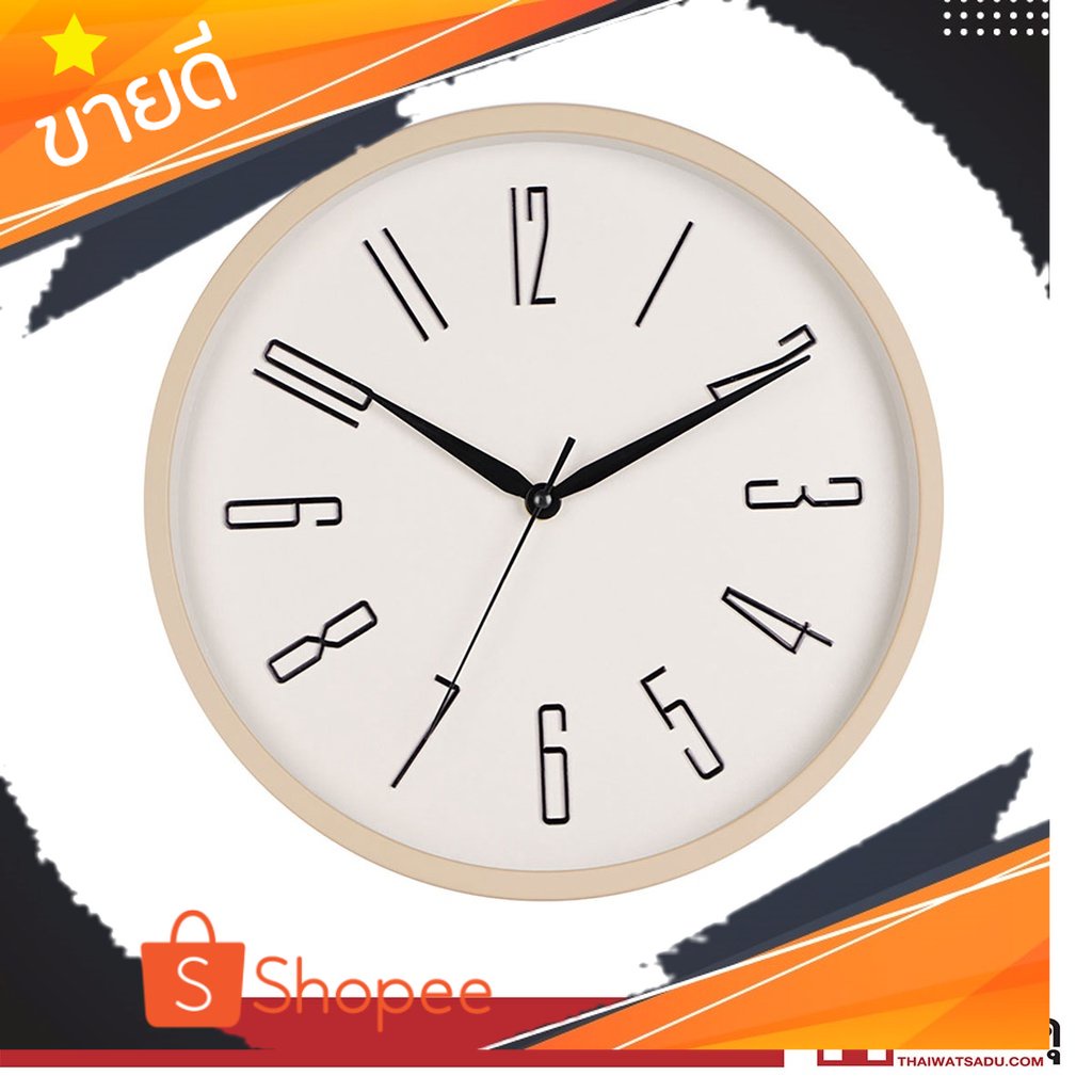 โปรสุดคุ้มเดือนนี้ KASSA HOME นาฬิกาแขวนผนังพลาสติก Neat  รุ่น JH6427 ขนาด 30.5 x 4.3 x 30.5 ซม. สีครีม