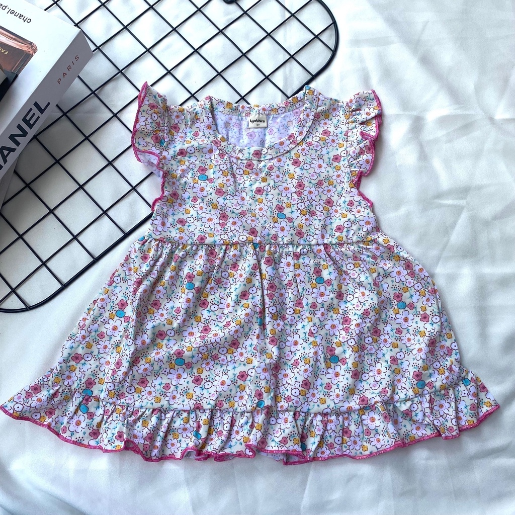 Rose Dress/Top 100% Cotton 1y-6y Little Rich Flowers
