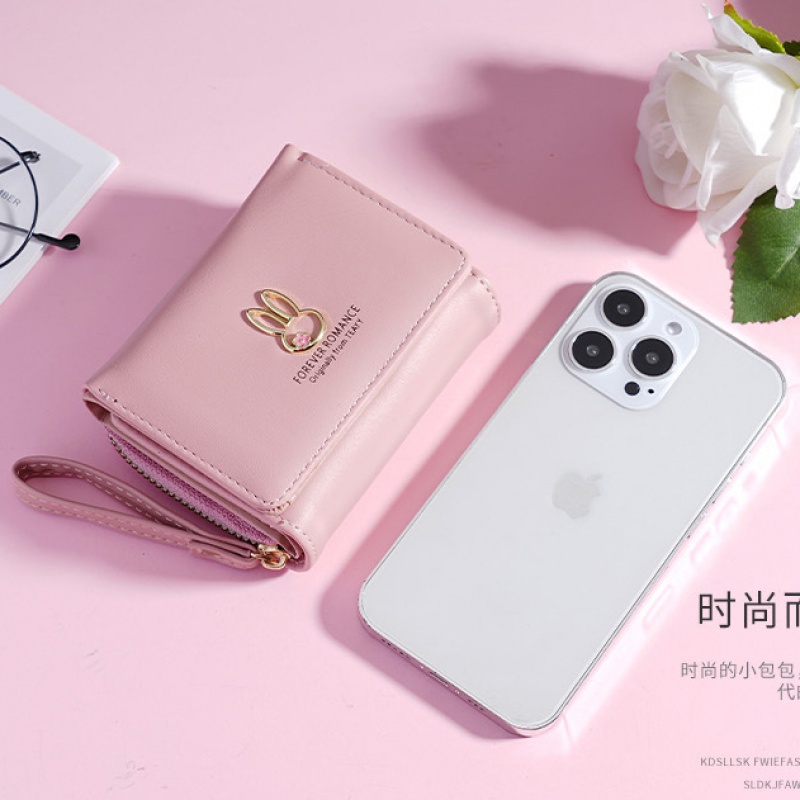 กระเป๋าสตางค์ ใบสั้น ใส่เหรียญได้หลายใบ 70% อเนกประสงค์ แฟชั่นเรียบง่าย สไตล์เกาหลี สําหรับผู้หญิง 2023