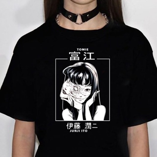 เสื้อยืด พิมพ์ลายอนิเมะ Junji Ito สไตล์ญี่ปุ่น สําหรับผู้หญิง y2k