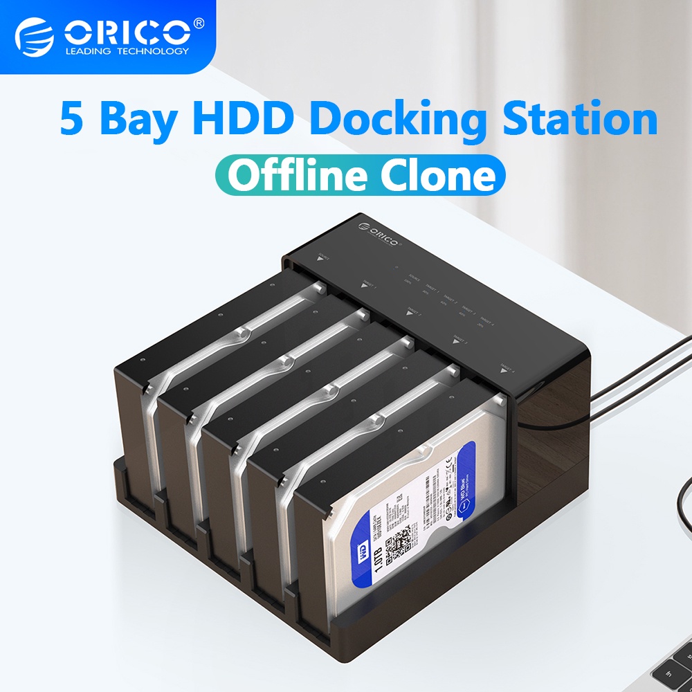 ORICO 5 Bay HDD Docking Station พร้อม Offline Clone SATA to USB 3.0 Hard Drive Docking Station สําหร