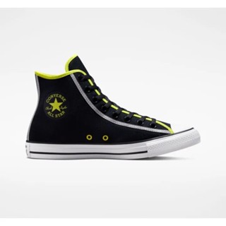 Converse รองเท้าผ้าใบ Sneakers CTAS REFLECTIVE HI BLACK/GREEN ผู้ชาย สีดำ/สีเขียว - 172000CH1BKGN