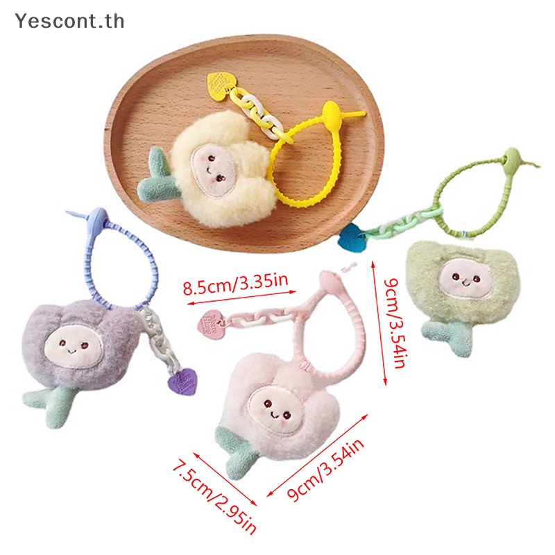 Yescont พวงกุญแจ จี้ตุ๊กตาการ์ตูนดอกทิวลิปน่ารัก สําหรับตกแต่งกระเป๋า