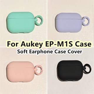 【ส่วนลด】เคสหูฟัง แบบนิ่ม สีมาการอง สีม่วง และสีเขียว สําหรับ Aukey EP-M1S EP-M1S