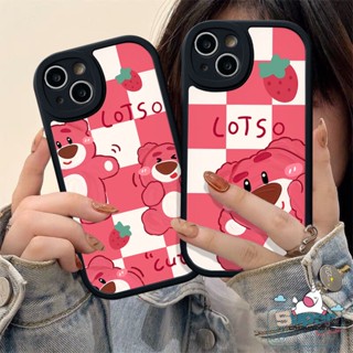 เคสโทรศัพท์มือถือ Tpu แบบนิ่ม ลายการ์ตูนหมี และสตรอเบอร์รี่ สําหรับ Infinix Note 8 Hot 11 Play 10 Play 9 Play Smart 6 5 Hot 10s 10T 11s 10Lite