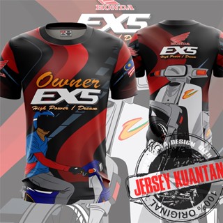 เสื้อยืดแขนสั้น ลายสมาชิก BAJU EX5 2.0 Gong Badak Jersey 2023 Dream BAJU OWNER HONDA EX5 V1