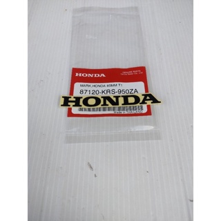 สติ๊กเกอร์แท้HONDA(87120-KRS-950ZA) สีดำพื้นใส ติดครอบหน้าเวฟ100-110S,1ชิ้น