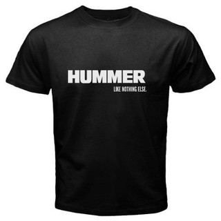 ขายดี เสื้อยืดลําลอง แขนสั้น พิมพ์ลายโลโก้ Hummer Like Nothing Else Car Adventure สีดํา สําหรับผู้ชาย 197295