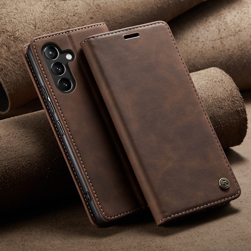 SAMSUNG เคสโทรศัพท์สําหรับSamsung Galaxy S25 S24 S23 S22 S21 FE Plus S23FE S23 + S23Ultraกระเป๋าหนังปลอกหรูหราผู้ถือบัตรกระเป๋าสตางค์ฝาครอบ