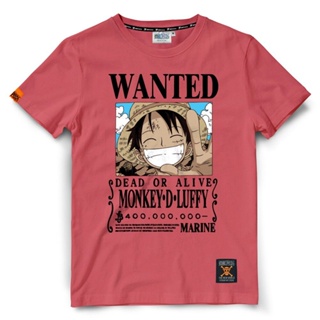 เสื้อยืดราคาถูกเสื้อยืดคอกลมDextreme T-Shirt Onepiece Wanted Luffy สีขาวS-4XLs-5xl