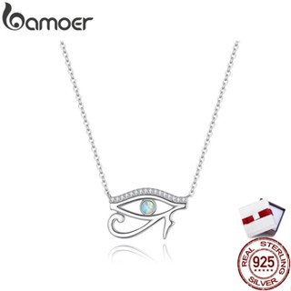 Bamoer 925 silver Necklace eye pendant with Opal fashion jewellery Gifts For Women