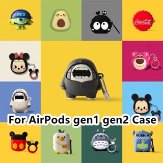 พร้อมส่ง! เคสหูฟัง แบบนิ่ม ลายการ์ตูนฉลาม สําหรับ AirPods gen1 gen2 AirPods gen1 gen2