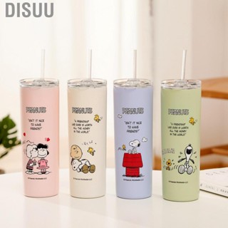 Disuu Insulated Tumbler Stainless Steel Cute Cartoon Pattern  Slip Design Portable Insulated Water Bottle for Children