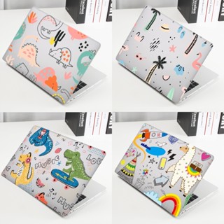 เคสแล็ปท็อป แบบโปร่งแสง บางพิเศษ ลายการ์ตูนไดโนเสาร์ สําหรับ MacBook Air 13 Pro 14 M2 M1 New Pro 13.3 Air 13.3 13.6 M2 0.8 มม.