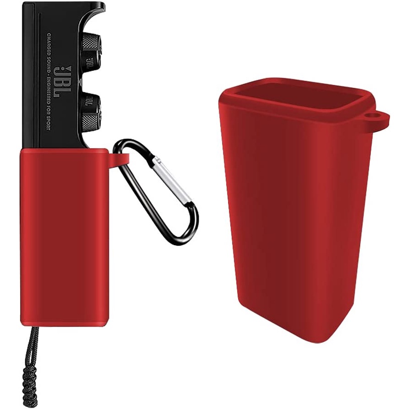 Maxrock เคสซิลิโคน พร้อมพวงกุญแจ สําหรับ JBL Under Armour True Wireless Flash Flash Flash X Sport Earbuds (2019) Flash X(2020)