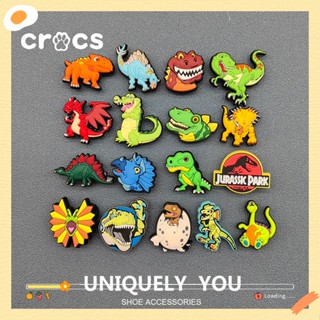 Crocs jibbitz หัวเข็มขัด รูปการ์ตูนไดโนเสาร์น่ารัก สไตล์เกาหลี สําหรับตกแต่งรองเท้า