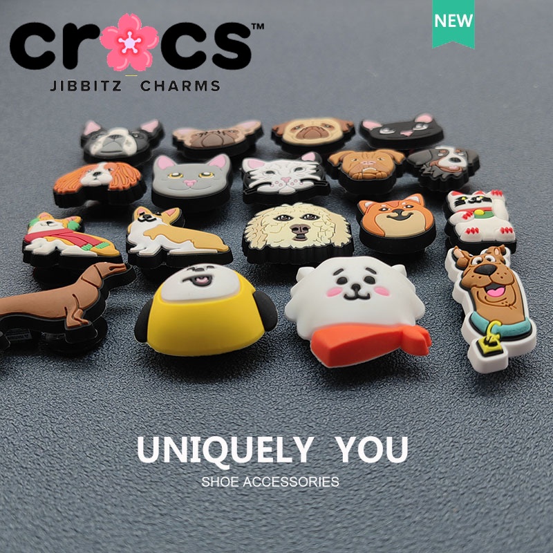 Jibbitz crocs ใหม่ ตัวติดรองเท้า ลายดอกไม้น่ารัก อุปกรณ์เสริม สําหรับสัตว์เลี้ยง สุนัข 2023