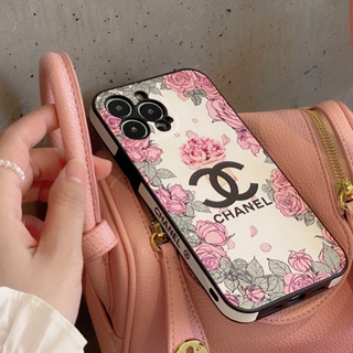 เคส iphone 13 เคส iphone  11 เคสโทรศัพท์มือถือหนัง ลายดอกคามิเลีย สําหรับ iphone 14 pro max 13 pro max 12 11