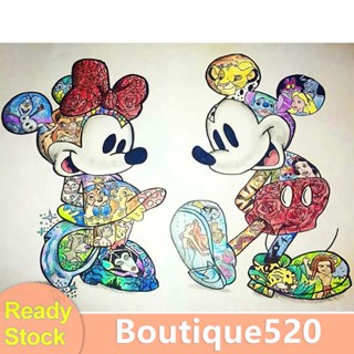 ชุดเย็บปักถักร้อย รูปการ์ตูนหนู 11CT DIY สําหรับตกแต่งบ้าน [boutique520.th]