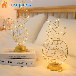 Lumiparty โคมไฟ Led รูปต้นกระบองเพชร สับปะรด สําหรับตกแต่งปาร์ตี้คริสต์มาส