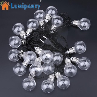 Lumiparty สายไฟ LED 20 ดวง ยาว 6 เมตร กันน้ํา ยืดหยุ่น สําหรับตกแต่งสวน วันเกิด งานแต่งงาน คริสต์มาส