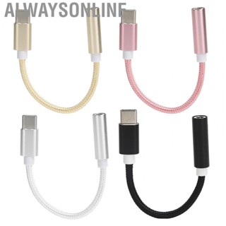 Alwaysonline Type C To 3.5MM Aux Audio Adapter Braided Headset for Letv / Xiaomi