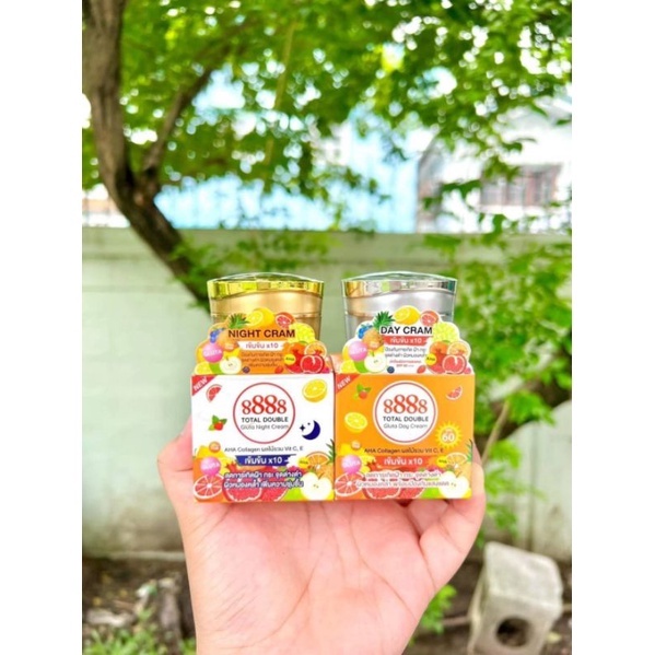 ❤️❤️ 8888 Total Double Gluta Day and Night Cream ครีมบำรุงผิว 💓