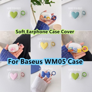 【พร้อมส่ง】เคสหูฟัง แบบนิ่ม ลายการ์ตูน สําหรับ Baseus WM05 WM05