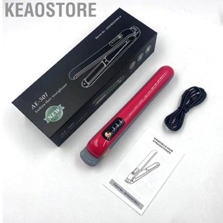 Keaostore USB Charging Hair Straightener Temperature Adjustable Hair Curler Straightening Iron Styling Tool