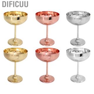 Dificuu Exquisite Metal Champagne Glass 304 Stainless Steel  Cups for Home Hotel