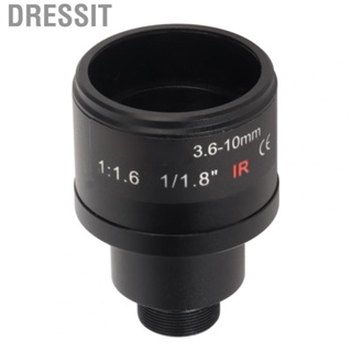 Dressit Manual Focus Lens  Clear Image 6MP 3.6‑10mm Optical Glass Easy To Install  Manual Zoom Lens Excellent Color Reproduction  for AHD