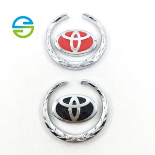 พร้อมส่ง สติกเกอร์โลโก้โลหะ 1 ชิ้น สําหรับตกแต่งรถยนต์ Toyota CROSS VIOS CAMRY RAV4 PREVIA