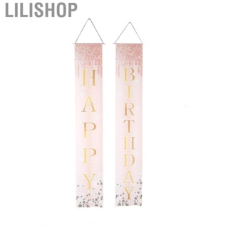 Lilishop Happy Birthday Porch Sign  Light Foldable Happy Birthday Banners  for Decor