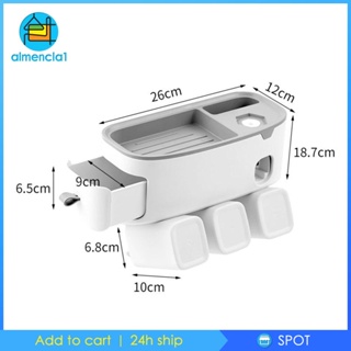 [Almencla1] เครื่องจ่ายแปรงสีฟัน ยาสีฟัน อเนกประสงค์ แบบติดผนัง สําหรับโต๊ะเครื่องแป้ง