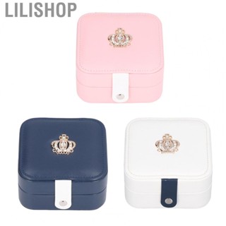 Lilishop Jewelry Box Faux Leather Travel Jewelry Case for Earrings