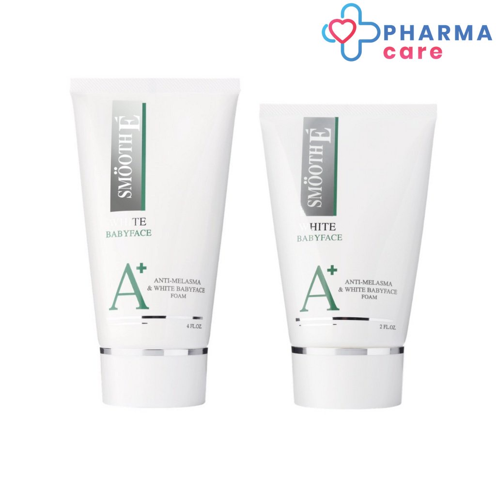 Smooth E Anti Melasma & White Baby Face Foam สมูทอี แอนตี้ เมลาสมา แอนด์ ไวท์ เบบี้ เฟซ โฟม 1oz./ 2oz./ 4oz. [PC]