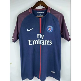 เสื้อกีฬาแขนสั้น พิมพ์ลาย Jersey PSG Paris Saint-Germain 2017 2018