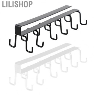 Lilishop Kitchen Utensil Holder Hanger  Widely Used Kitchen Utensil Organizer Hanger Double Row Hook Plug and Play  for Dessert Shop