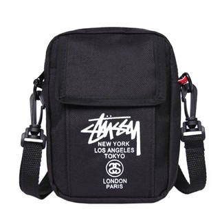 ขายดี Stussy Stussy Street Wear Appendix กระเป๋าสะพายไหล่ ผ้าแคนวาส ขนาดเล็ก สไตล์ฮิปฮอป สําหรับสตรีท