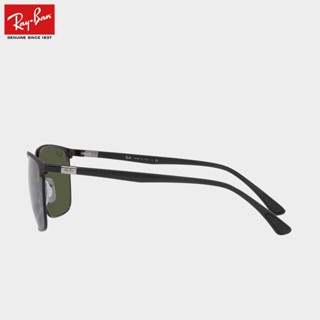 Rayban RayBan แว่นตากันแดด กรอบโลหะ ทรงสี่เหลี่ยม เนื้อแมตต์ สีดํา 0RB3686 186/31 57 2022