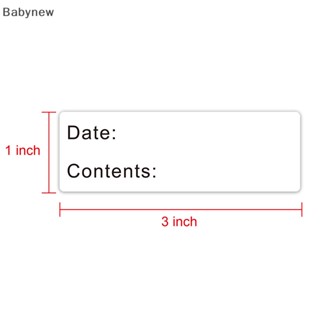 &lt;Babynew&gt; สติกเกอร์ฉลาก วันที่ เก็บอาหารในตู้เย็น ช่องแช่แข็ง 120 ชิ้น