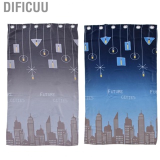 Dificuu Polyester Short Curtains Landscape Pattern Shading Curtain Drape For Ho US