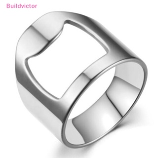 Buildvictor ที่เปิดขวดเบียร์ แหวนนิ้ว สเตนเลส แบบพกพา TH