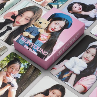 โปสการ์ด WONYOUNG IVE Photocards Special Solo Folio Lomo Cards Kpop สําหรับเก็บสะสม จํานวน 55 ชิ้น ต่อกล่อง