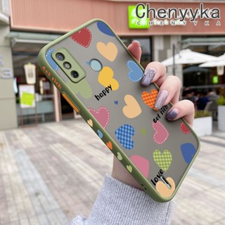 เคสโทรศัพท์ซิลิโคน ขอบสี่เหลี่ยม กันกระแทก ลายการ์ตูนหัวใจ หลากสี สําหรับ Tecno Spark 6 Go Spark Go 2020 Spark Go 2021