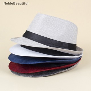 [NobleBeautiful] ใหม่ หมวกฟางปีกกว้าง สไตล์วินเทจ เรโทร แฟชั่นฤดูร้อน สําหรับผู้ชาย และผู้ใหญ่ [TH]