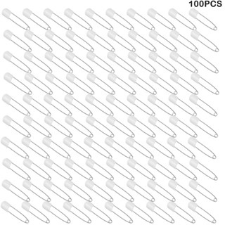 100pcs Lightweight Multipurpose Portable Heavy Duty Daily Sturdy Home Office Colorful For Diaper Plastic Head Safety Pin