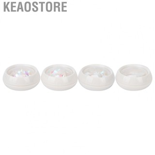 Keaostore Nail Art Flakes DIY Tool Transparent Sequins 4 Boxes For Salon Use